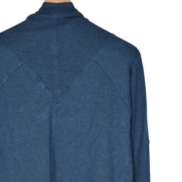 ATHLETA NIRVANA TWO WAY WRAP OPEN CARDIGAN TOP YOGA 416969 DARK VISTA TEAL SMALL - Picture 7 of 8